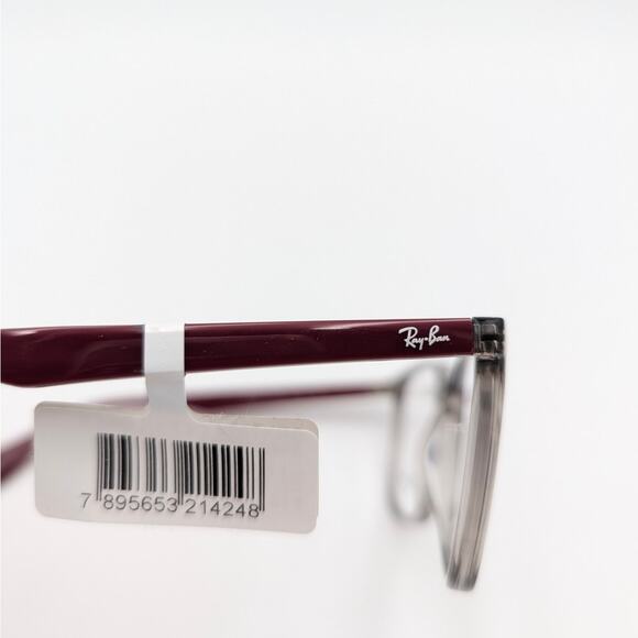 Ray Ban Unisex Full Rim Square Eyeglasses RB7074 Clear Grey Frame 52-18-145 - Picture 6 of 8